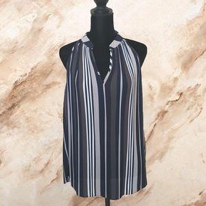 Banana Republic | Camisole | Striped Navy Grey